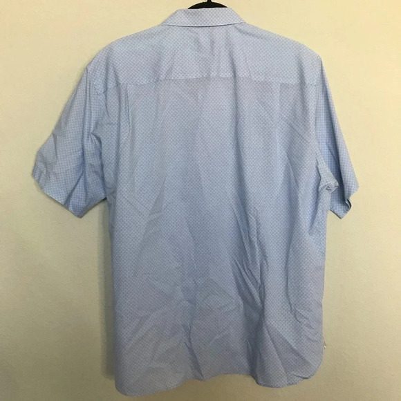 Men's Van Heusen Blue Patterned Button Up Shirt - Picture 3 of 4